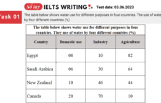 Đề thi IELTS Writing Task 1 ngày 03/06/2023 Đề thi IELTS Writing Task 1 ngày 03.06.2023