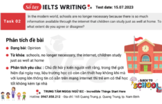 Đề thi IELTS Writing Task 2 ngày 15/07/2023 Đề thi IELTS Writing Task 2 ngày 15.07.2023
