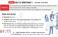 Đề thi IELTS Writing Task 2 ngày 14/09/2023 Đề thi IELTS Writing Task 2 ngày 14.09.2023